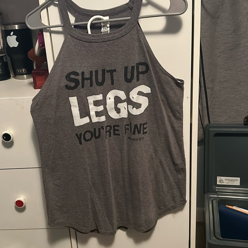 Fitness Tee Co Racerback Tank: Shut Up Legs You’re Fine